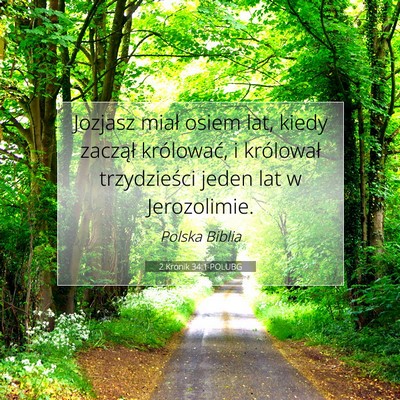 2 Kronik 34:1 POLUBG Obraz Wersetu Biblijnego