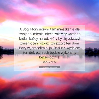 Ezdrasza 6:12 POLUBG Obraz Wersetu Biblijnego