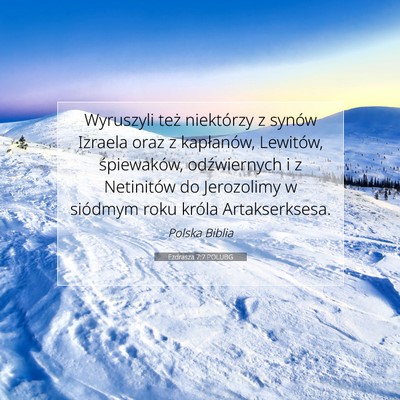 Ezdrasza 7:7 POLUBG Obraz Wersetu Biblijnego