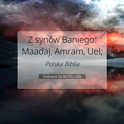 Ezdrasza 10:34 POLUBG Obraz Wersetu Biblijnego