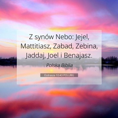 Ezdrasza 10:43 Werset Biblijny Wyjaśniony