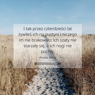 Nehemiasza 9:21 POLUBG Obraz Wersetu Biblijnego