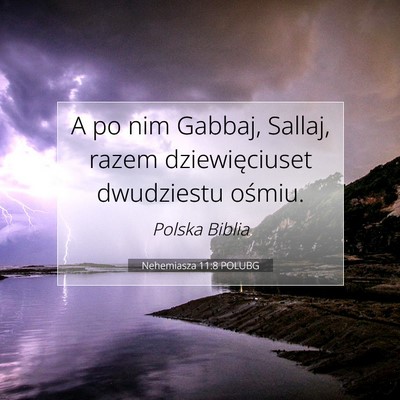 Nehemiasza 11:8 Werset Biblijny Wyjaśniony