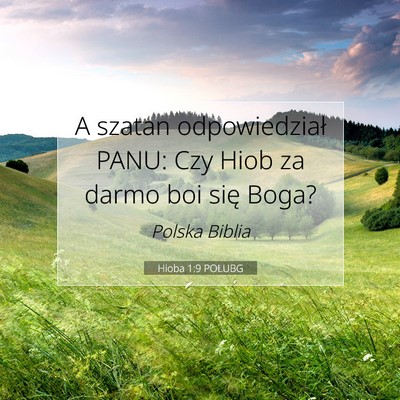 Hioba 1:9 Werset Biblijny Wyjaśniony