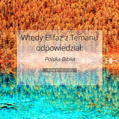 Hioba 4:1 POLUBG Obraz Wersetu Biblijnego