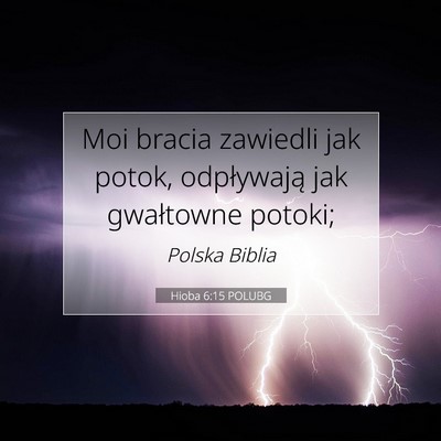 Hioba 6:15 POLUBG Obraz Wersetu Biblijnego