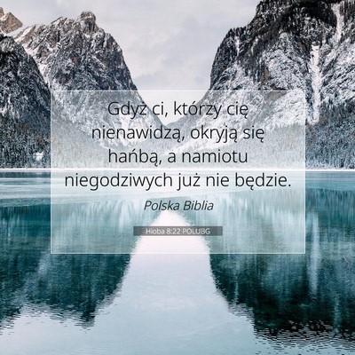 Hioba 8:22 POLUBG Obraz Wersetu Biblijnego