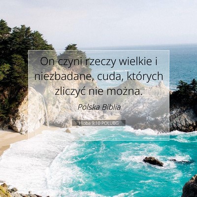 Hioba 9:10 POLUBG Obraz Wersetu Biblijnego