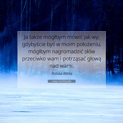 Hioba 16:4 POLUBG Obraz Wersetu Biblijnego