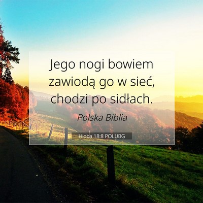 Hioba 18:8 POLUBG Obraz Wersetu Biblijnego