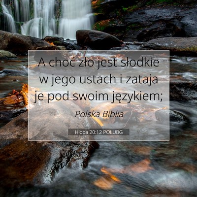 Hioba 20:12 POLUBG Obraz Wersetu Biblijnego