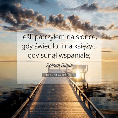 Hioba 31:26 POLUBG Obraz Wersetu Biblijnego