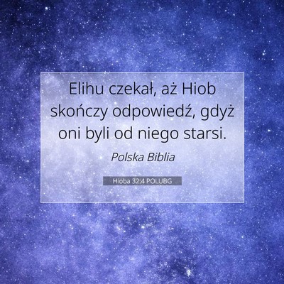 Hioba 32:4 POLUBG Obraz Wersetu Biblijnego