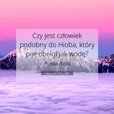 Hioba 34:7 POLUBG Obraz Wersetu Biblijnego