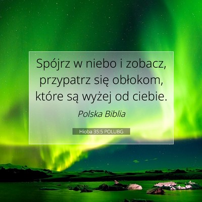 Hioba 35:5 POLUBG Obraz Wersetu Biblijnego