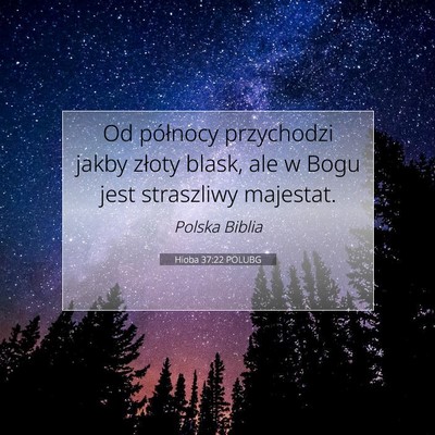 Hioba 37:22 POLUBG Obraz Wersetu Biblijnego