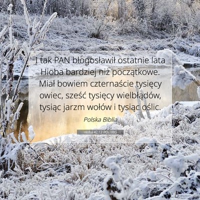 Hioba 42:12 POLUBG Obraz Wersetu Biblijnego