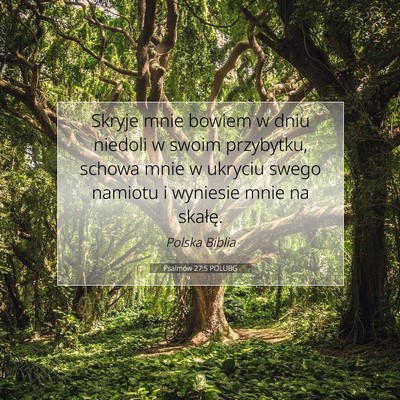Psalmów 27:5 POLUBG Obraz Wersetu Biblijnego