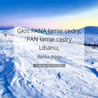 Psalmów 29:5 Werset Biblijny Wyjaśniony