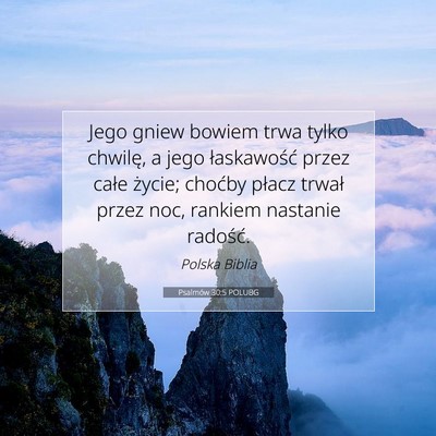 Psalmów 30:5 Werset Biblijny Wyjaśniony