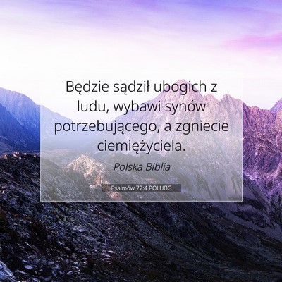 Psalmów 72:4 Werset Biblijny Wyjaśniony