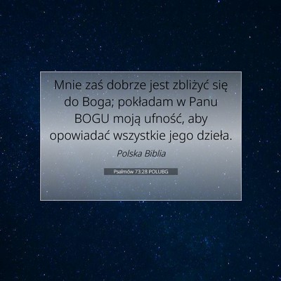 Psalmów 73:28 POLUBG Obraz Wersetu Biblijnego