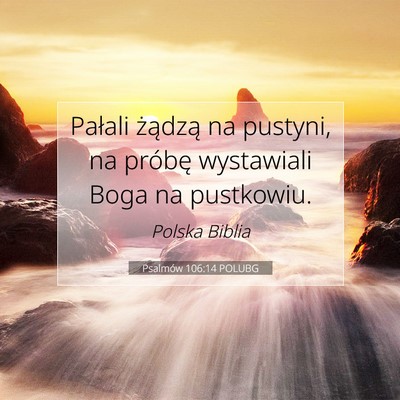 Psalmów 106:14 Werset Biblijny Wyjaśniony