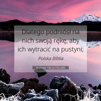 Psalmów 106:26 Werset Biblijny Wyjaśniony