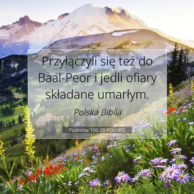 Psalmów 106:28 Werset Biblijny Wyjaśniony