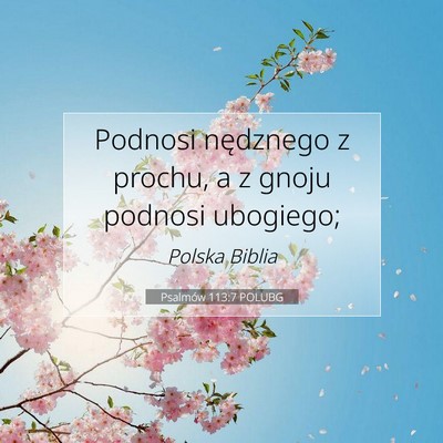 Psalmów 113:7 POLUBG Obraz Wersetu Biblijnego