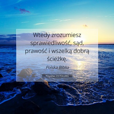 Przysłów 2:9 POLUBG Obraz Wersetu Biblijnego