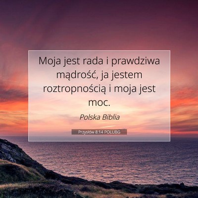 Przysłów 8:14 POLUBG Obraz Wersetu Biblijnego