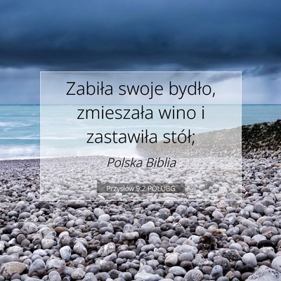 Przysłów 9:2 Werset Biblijny Wyjaśniony