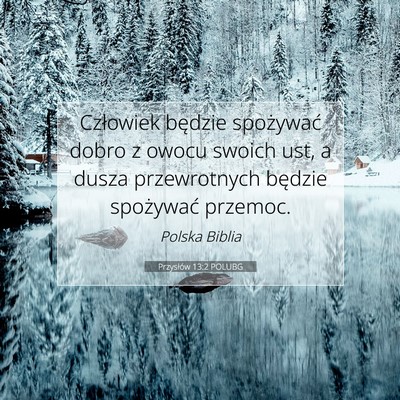 Przysłów 13:2 POLUBG Obraz Wersetu Biblijnego