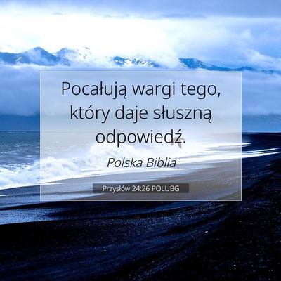 Przysłów 24:26 POLUBG Obraz Wersetu Biblijnego