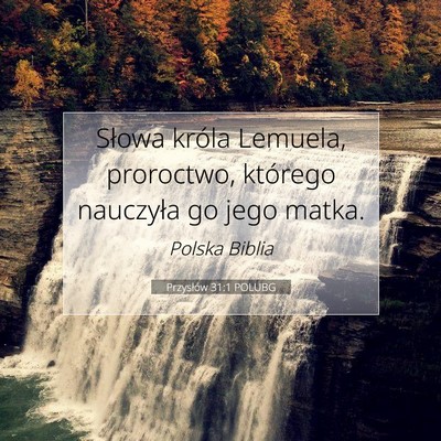 Przysłów 31:1 POLUBG Obraz Wersetu Biblijnego