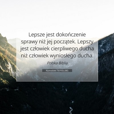 Kaznodziei 7:8 POLUBG Obraz Wersetu Biblijnego
