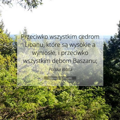 Izajasza 2:13 Werset Biblijny Wyjaśniony