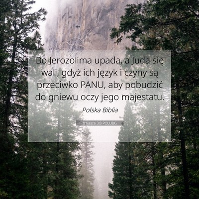 Izajasza 3:8 POLUBG Obraz Wersetu Biblijnego