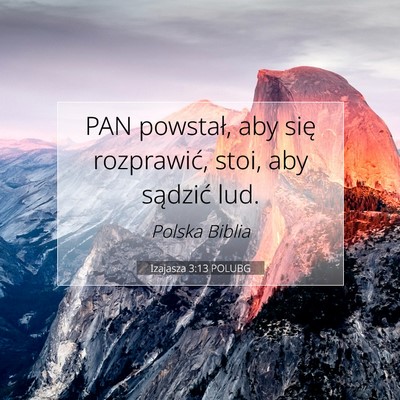 Izajasza 3:13 POLUBG Obraz Wersetu Biblijnego