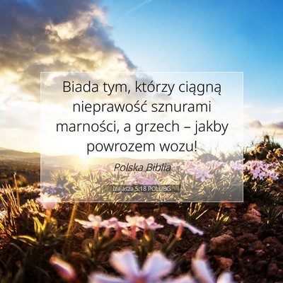 Izajasza 5:18 POLUBG Obraz Wersetu Biblijnego