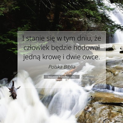 Izajasza 7:21 POLUBG Obraz Wersetu Biblijnego
