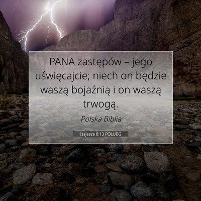 Izajasza 8:13 POLUBG Obraz Wersetu Biblijnego