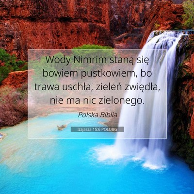 Izajasza 15:6 POLUBG Obraz Wersetu Biblijnego