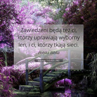 Izajasza 19:9 POLUBG Obraz Wersetu Biblijnego