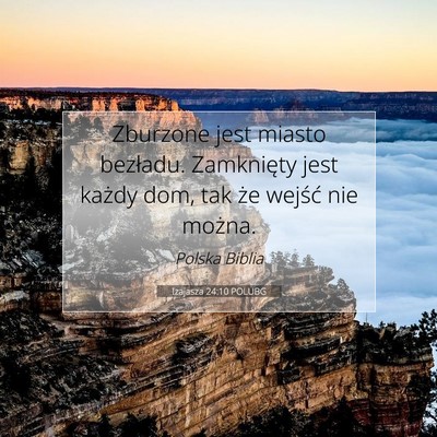 Izajasza 24:10 POLUBG Obraz Wersetu Biblijnego