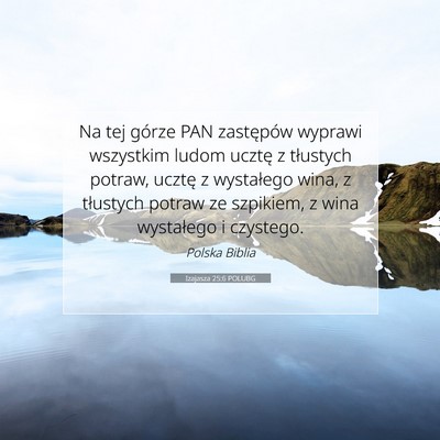 Izajasza 25:6 POLUBG Obraz Wersetu Biblijnego
