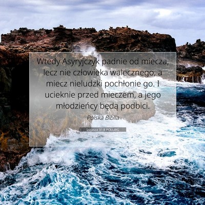Izajasza 31:8 POLUBG Obraz Wersetu Biblijnego