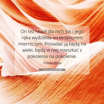 Izajasza 34:17 Werset Biblijny Wyjaśniony