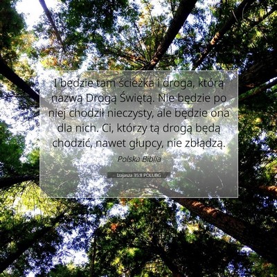 Izajasza 35:8 POLUBG Obraz Wersetu Biblijnego